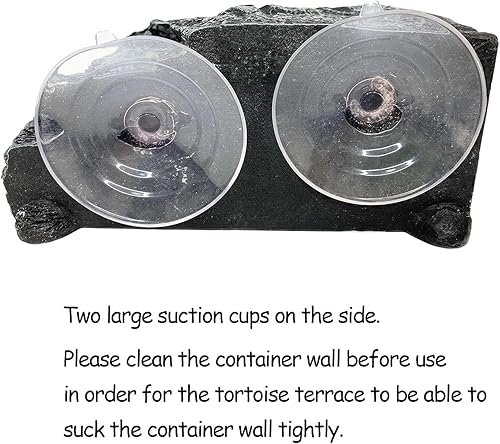 Miniatura 5 de kathson Plataforma de tortuga con ventosas para escalar tortugas, repisa para acuario, adorno de acuario, tortuga de roca, muelle flotante, terraza