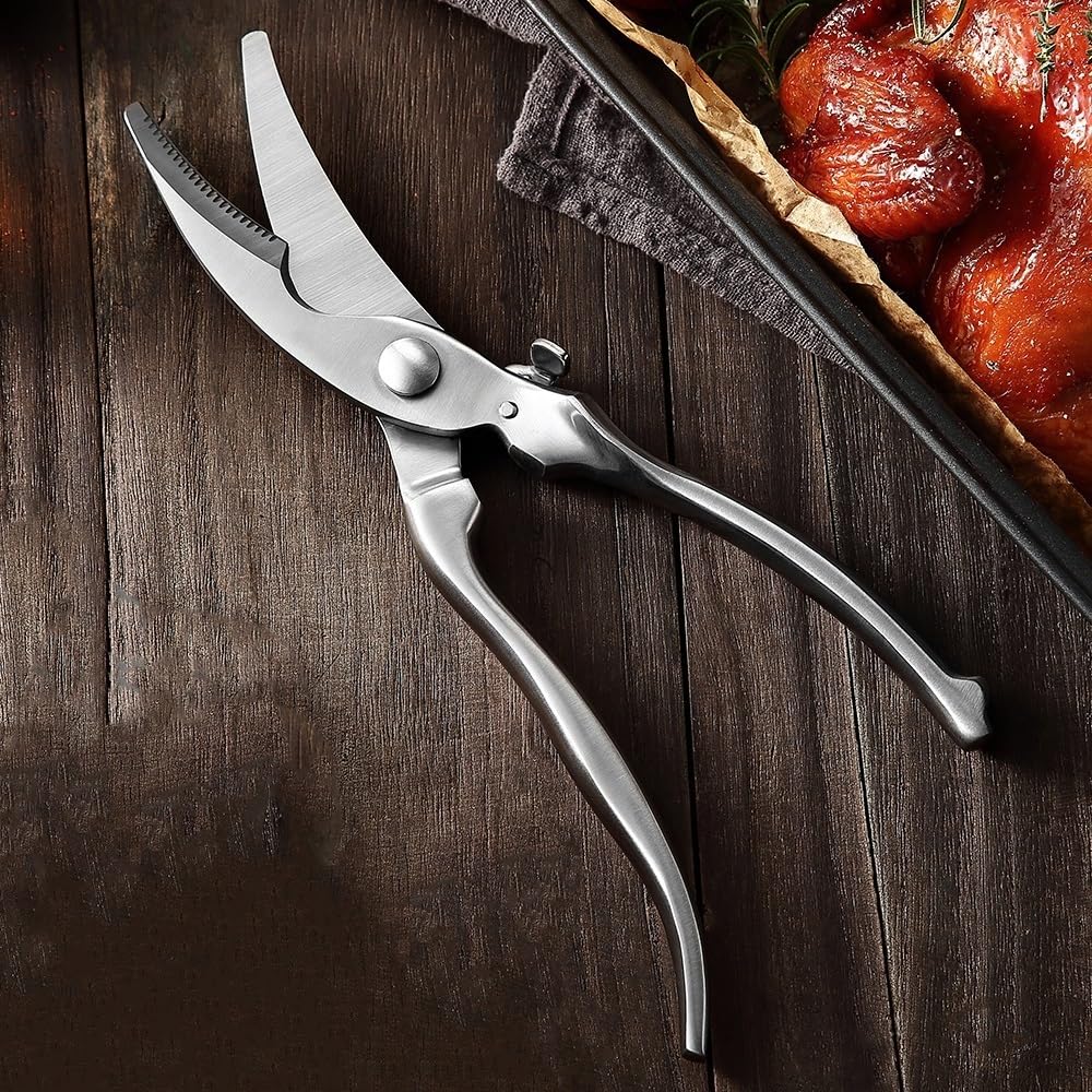 Ciseaux de Cuisine, 262 mm, Ciseaux de Cuisine Polyvalents, Ciseaux en Acier Inoxydable 3Cr14MoV pour Couper Le Poulet, la volaille, Le Poisson, la Viande et Les légumes, autobloquants