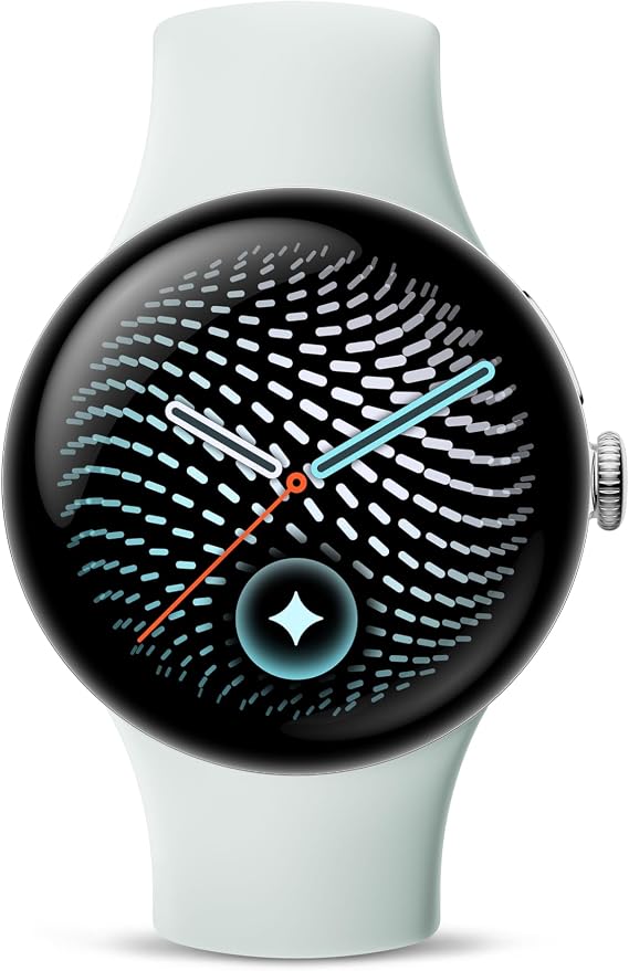 Google Pixel Watch 5 (41 mm) - Smartwatch - Silver Case/Fog Band, Wi-Fi