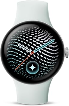 Google Pixel Watch 5 (41 mm) - Smartwatch - Silver Case/Fog Band, Wi-Fi