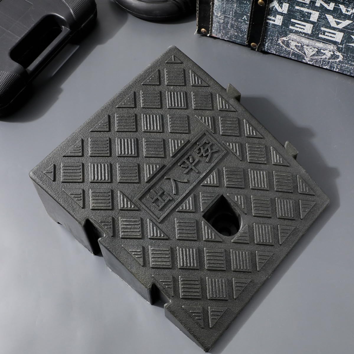 2 Piezas Rampa de Entrada de Plástico Negro para Sillas de Ruedas