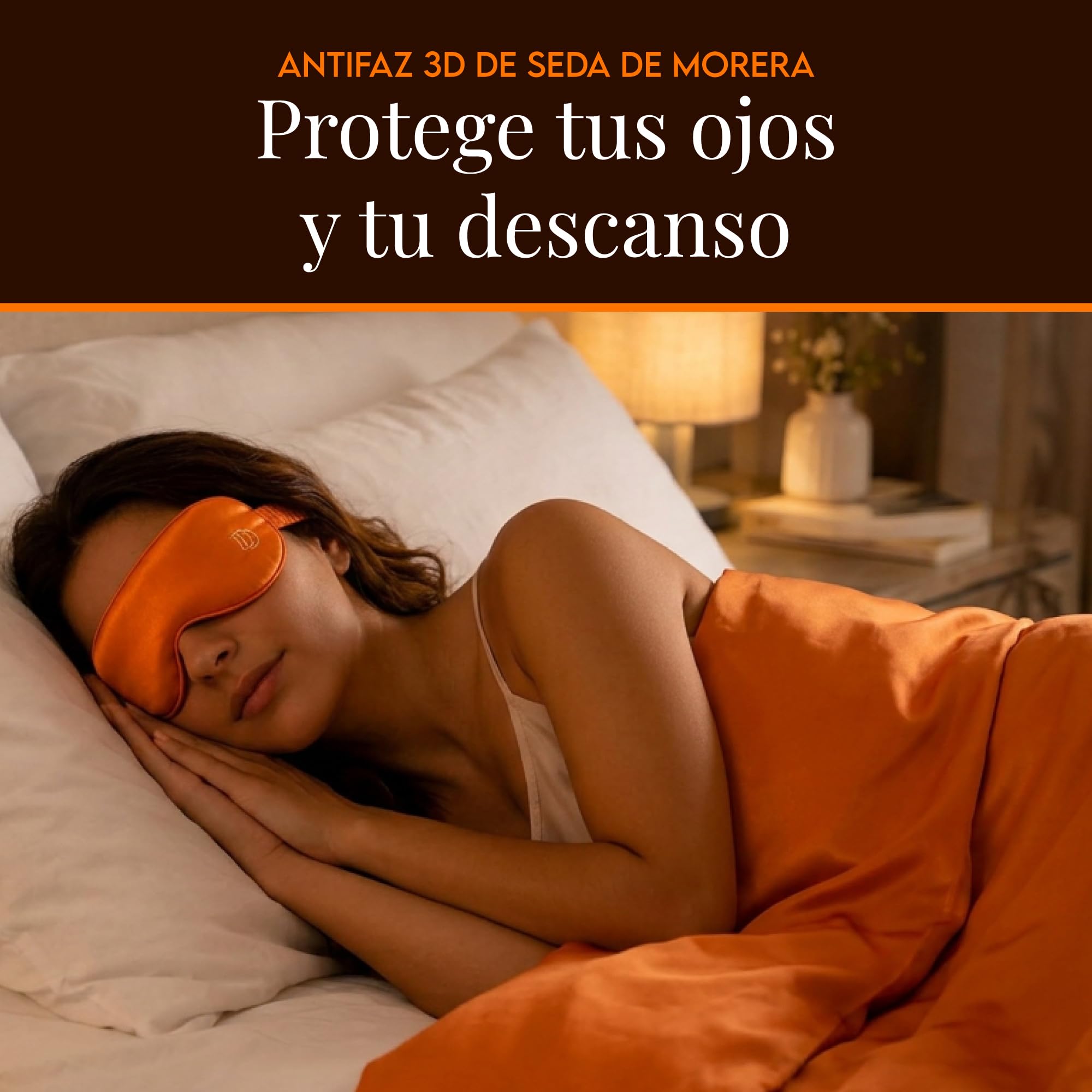 Pack descanso premium: Antifaz para dormir 3D seda, tapones para dormir de silicona, amuleto del sueño y bolsa satén – Kit relajacion sleep mask, tapones oidos en casa o de viaje. Regalos originales.