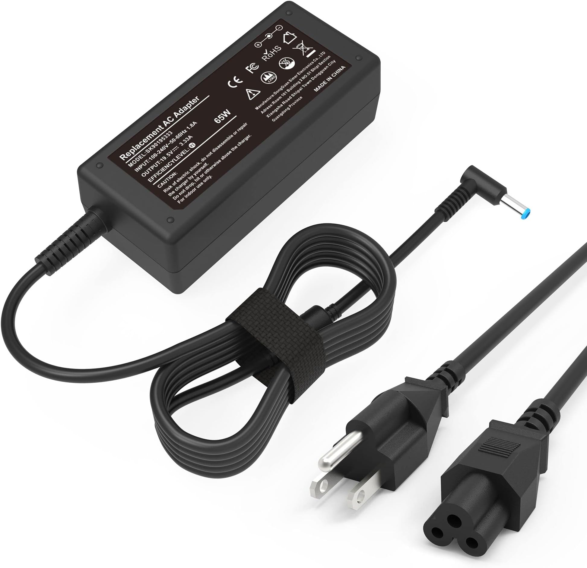 65W 19.5V 3.33A Adapter Laptop Charger for HP Pavilion X360 M3-U003DX M3-U001DX,Envy X360 M6-W103DX,709985-004 PPP009A PPP009C PPP009D PPP012L-E PPP009L-E PPP012D-S 709985-002 709985-003 PA-1650-32HE