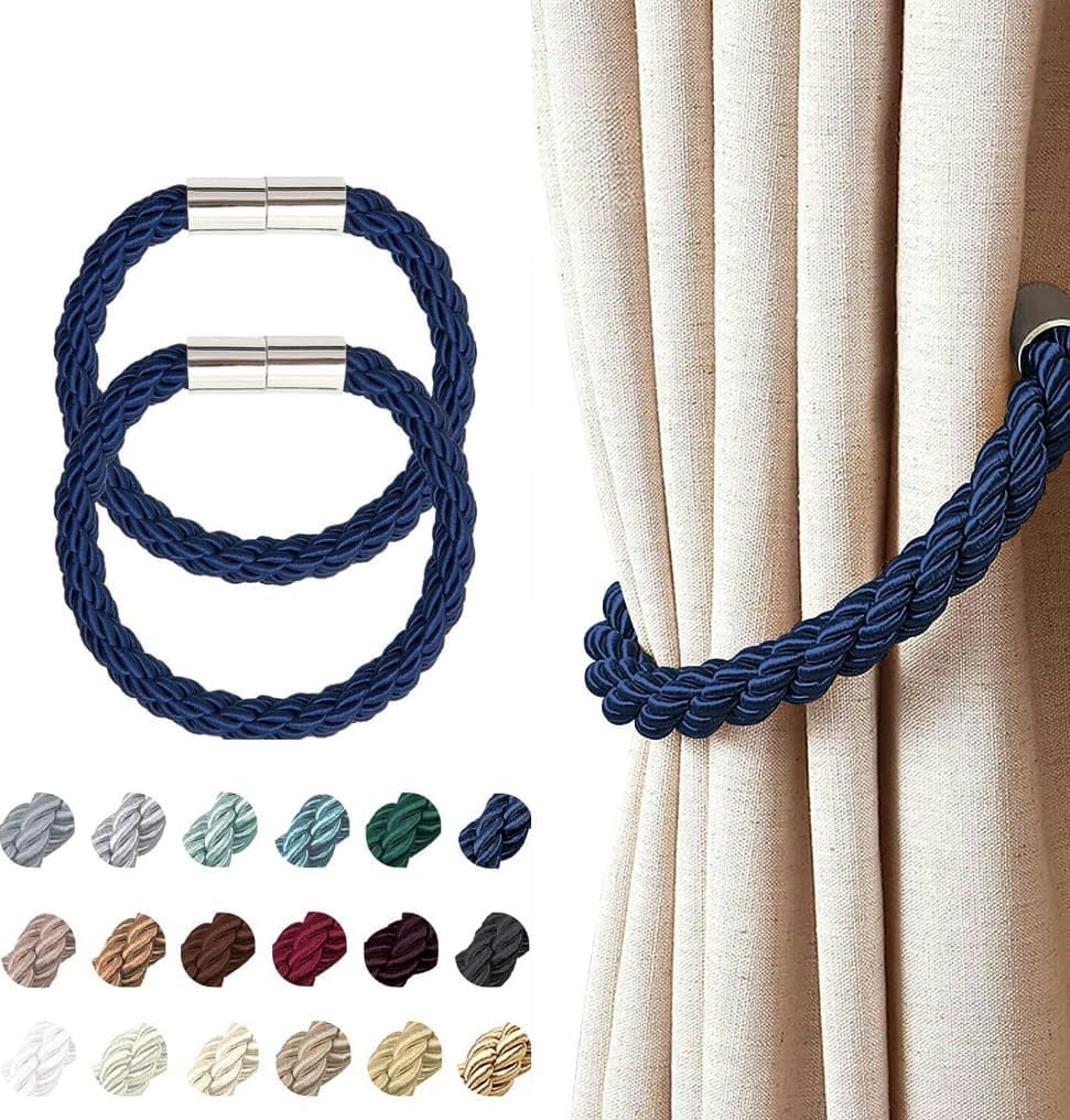 Hommakr 2 Pack Strong Curtain Tiebacks Modern Style Drape Tie