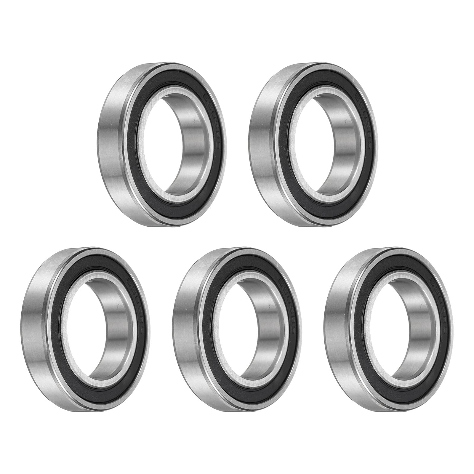 5 Cuscinetti A Sfera 639-2RS 9x30x10 Mm In Acciaio Cromato, Doppia Tenuta In Gomma, ABEC 3 - 2