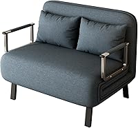 Vista 5 de BOJATU - Silla convertible de 39.4 pulgadas, sofá cama de tres pliegues con respaldo ajustable, diván de ocio con marco de acero resistente
