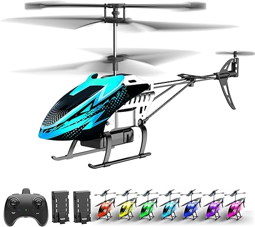 Helicópteros RC grandes helicópteros de control remoto para niños y adultos con 7+1 modos de luz LED, 30 minutos de vuelo, retención de altitud