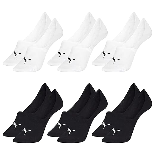 Kit 6 Pares Meias Puma Sapatilha Super Invisível Feminino Adulto
