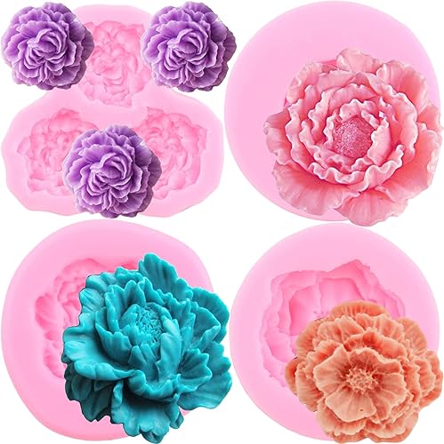 Miniatura 10 de ZiXiang Molde para pastel de fondant de flores, rosa, mariposa, margarita, hoja de rosa, mini flores, moldes de silicona para dulces, moldes de