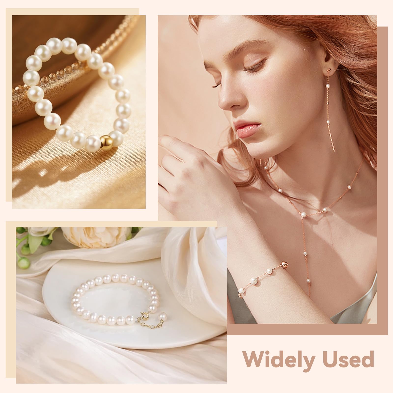 Perles Blanches Kit De Fabrication De Bracelets 112 Pcs Pour