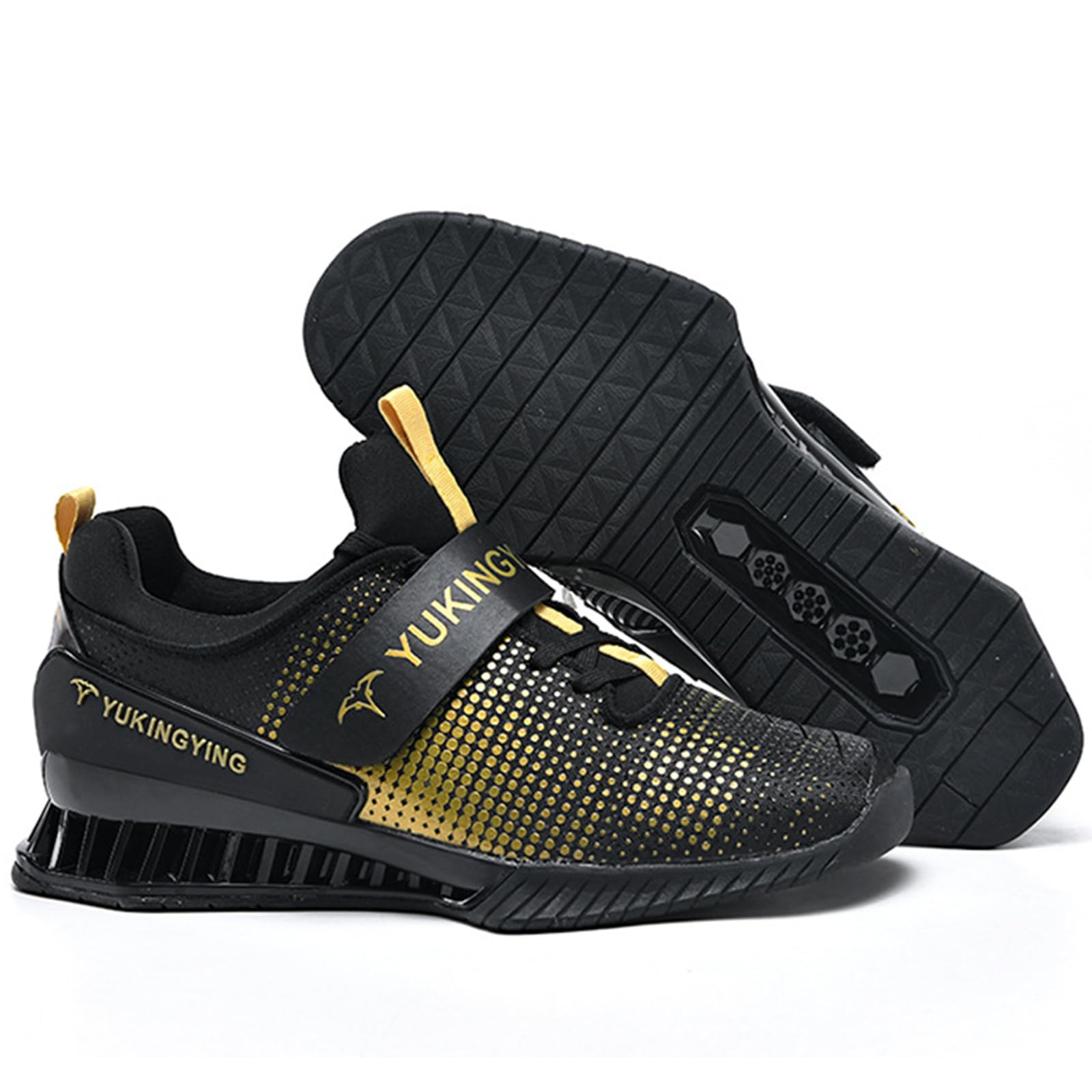NGARY Chaussures d'haltérophilie Homme Femmes Haltérophilie Squat Chaussures Cross Trainer antidérapantes et Respirantes Chaussures de Gymnastique
