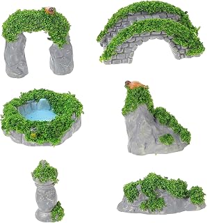 Toddmomy Xmas Miniature Pond Resin Garden Ornament Stone Shape | Lifelike Simulation Decor, Not Easy to Deform, for Flower Pot and Fish Tank Landscape Decoration