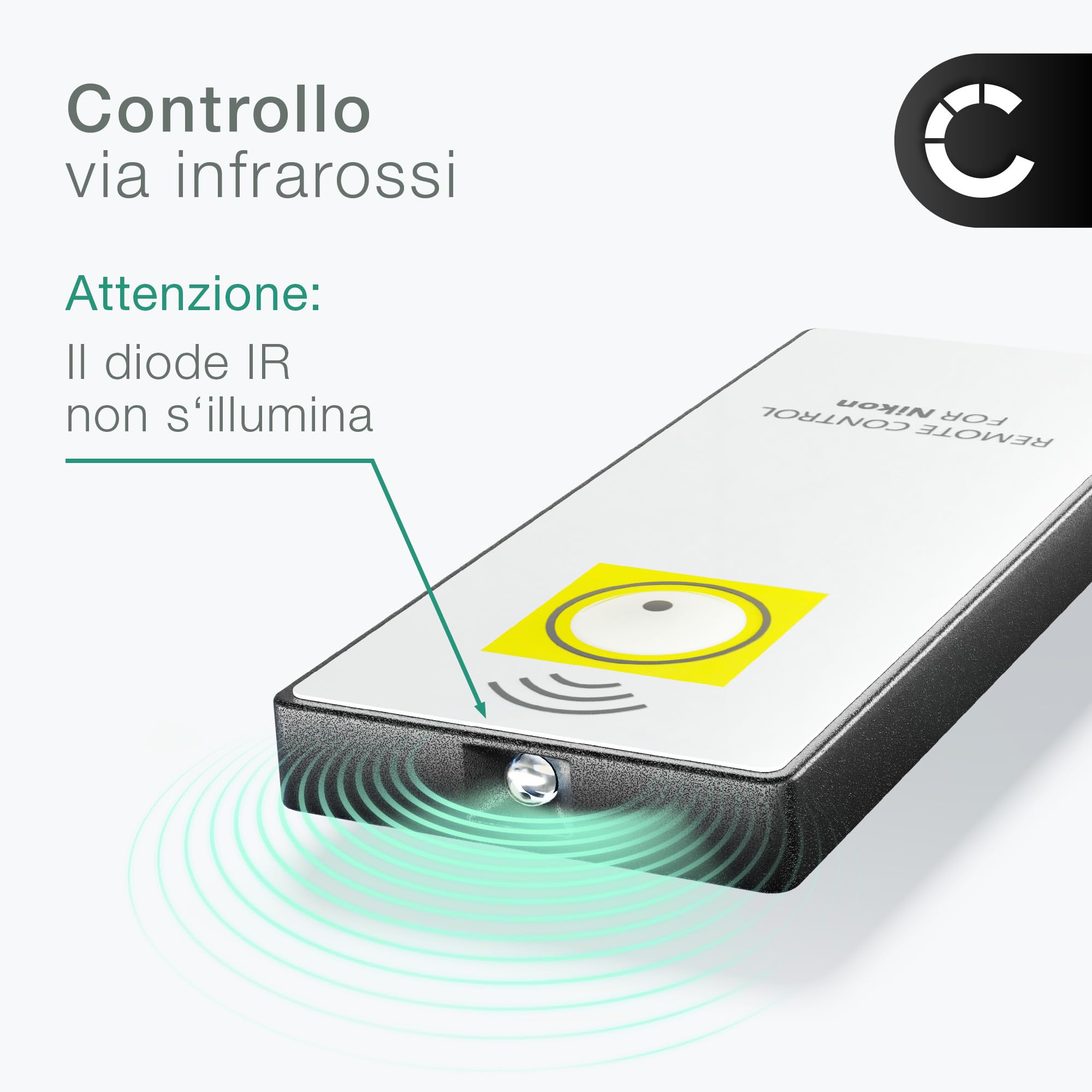 Telecomando IR Per Fotocamera Nikon, Compatibile Con D3000, D3200, D3400, D5000, Ecc.