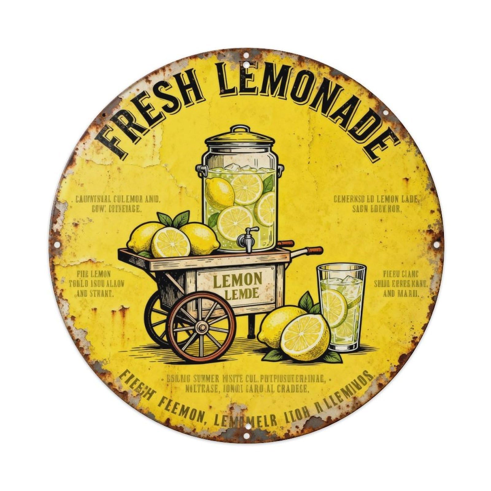 FRESH LEMONADE Metal Tin Sign Plaque