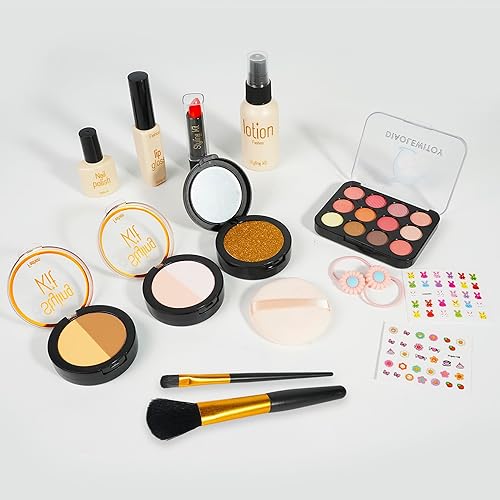 Miniatura 1 de Kit de maquillaje de simulación de 15 piezas para niñas, juguetes de maquillaje de simulación para niñas, regalos de 3 años en adelante (no