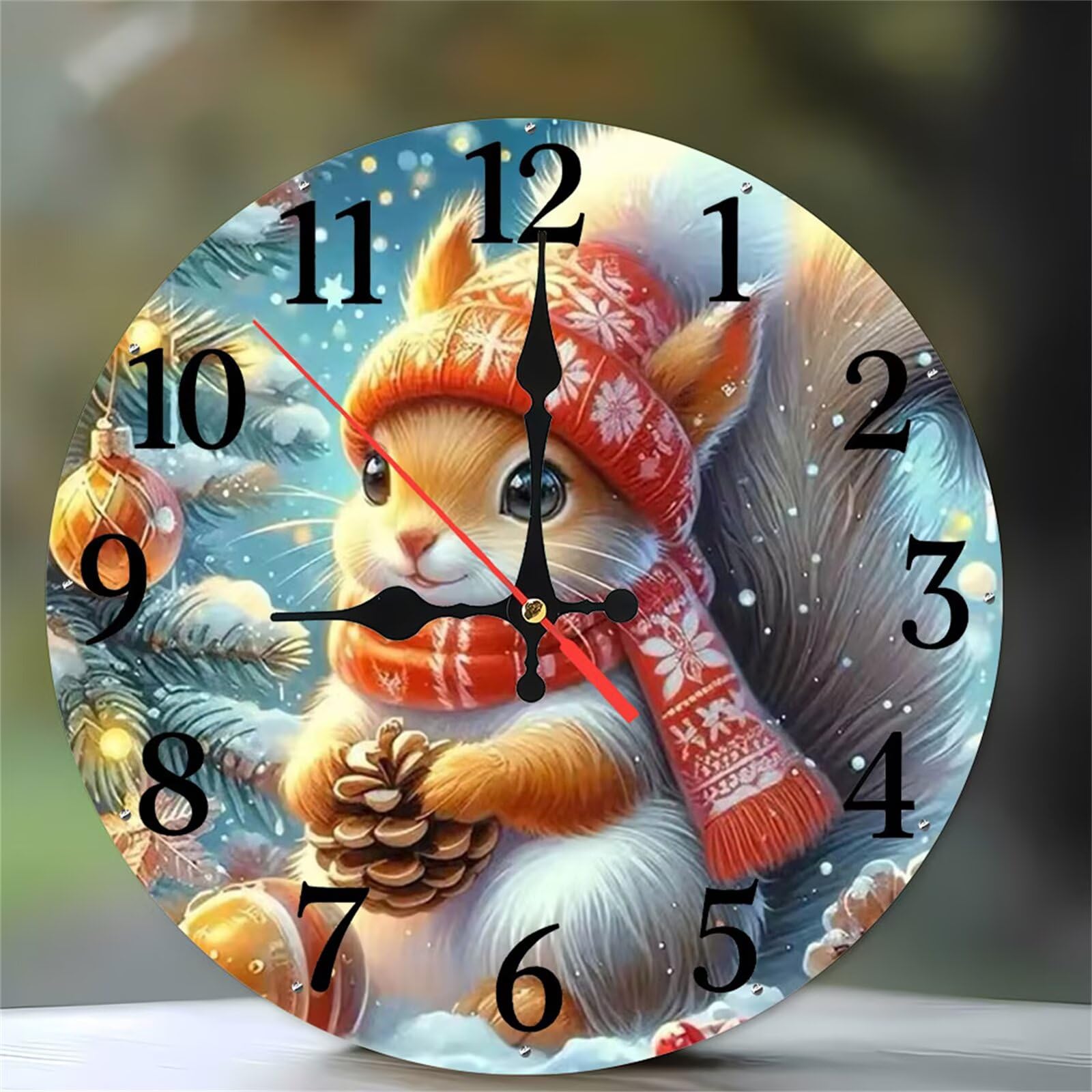 Horloge murale écureuil silencieuse sans tic-tac pour retrouver le calme dans la chambre