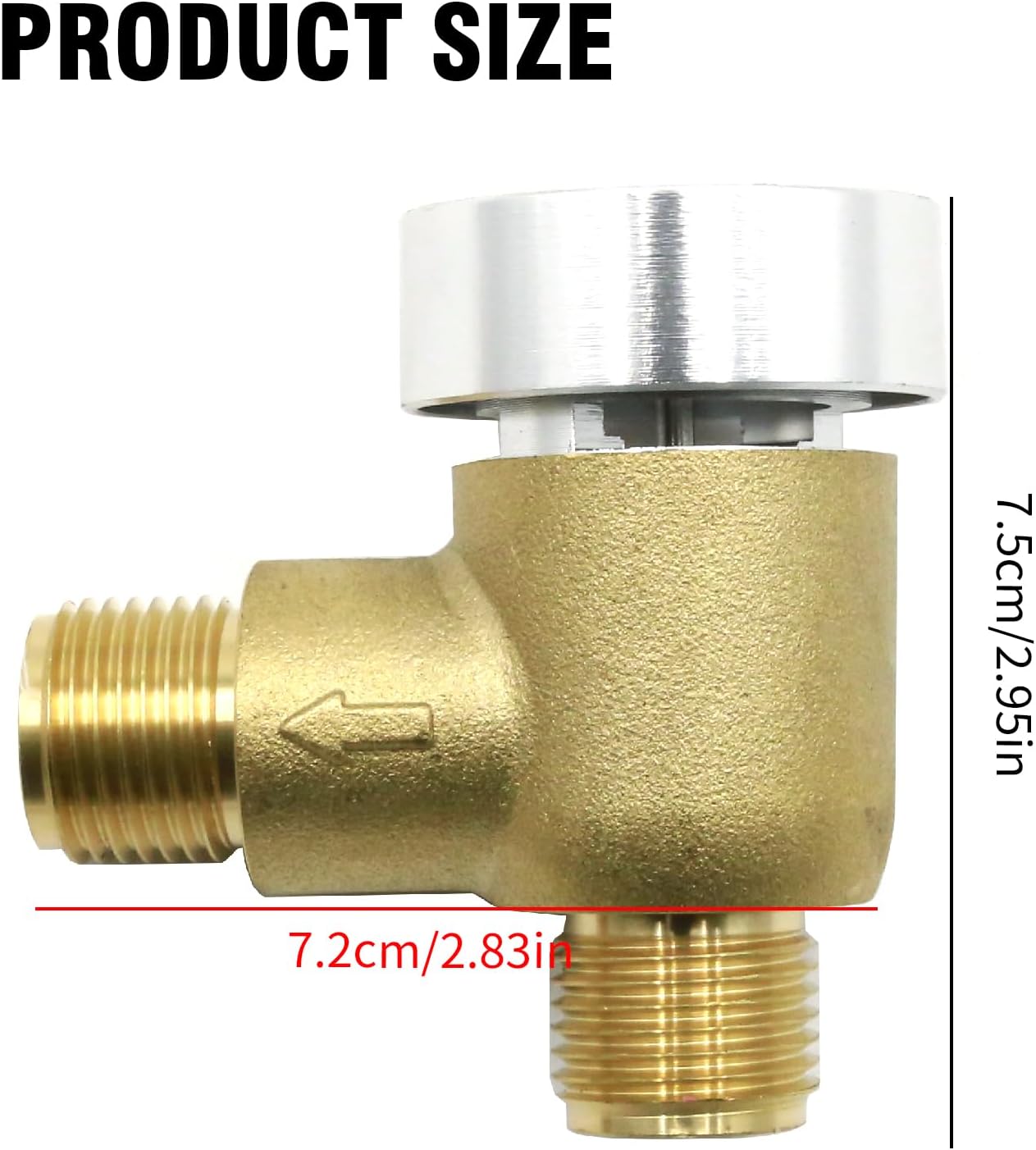 MDEOOSKY 571-VAC-CHK-A Brass RV Vacuum Breaker Check Valve, Replacement for Forest River, Replacement for Heartland RV, Replacement for Keystone RV