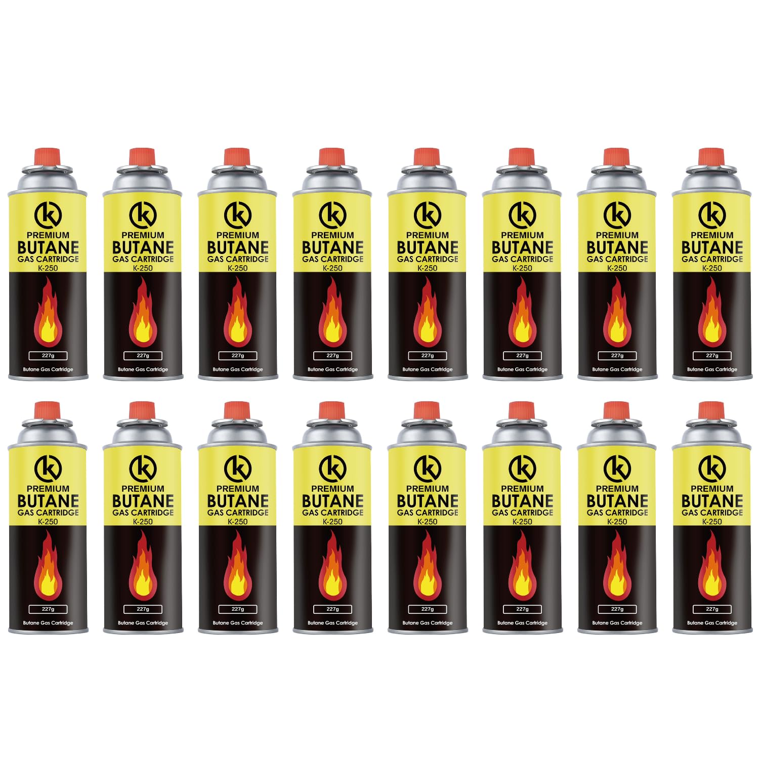 KROWN - Cartuchos de Gas Butano 227g K-250 – Pack para Camping, Hornillos Portátiles, Quemadores y Sopletes (8 Unidades) — view 8