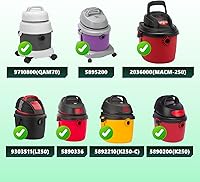 Vista 19 de Bolsas para aspiradora de 10 a 14 galones, tipo F 90662 9066200 9066233; tipo I 90672 9067200 9067233; VF2005, bolsas de filtro de vacío desechables