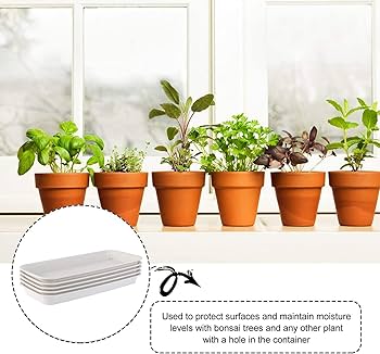 Amazon｜1 個のプラスチック植木鉢受け皿長方形高耐久大型植木鉢