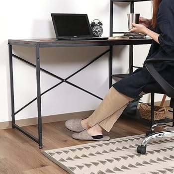 新品 送料込 ラック付きデスク パソコンデスク 奥行64cm ダークブラウン Amazon｜不二貿易 ラック付きデスク ルール 幅120.5×奥行64cm