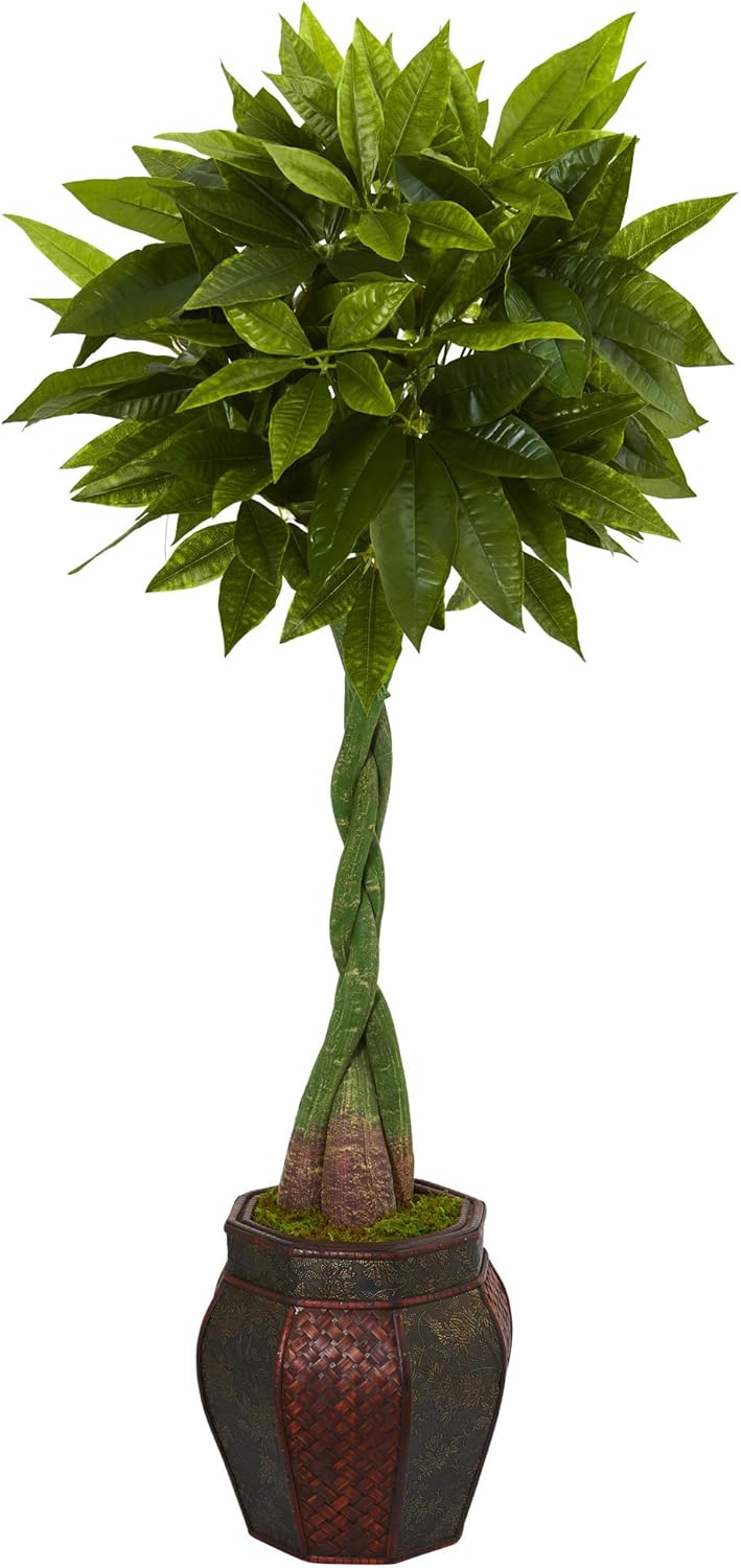 Nearly Natural 5712 Money Artificial Tree in Planter, 5'