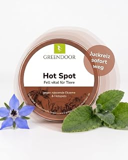 GREENDOOR Hot Spot Balsam Hund 50 ml I Cortisonfreie Pflege bei Juckreiz & gereizter Haut I Mit kolloidalem Silber zur Regeneration von Haut & Fell I Pflegebalsam ohne Antibiotika
