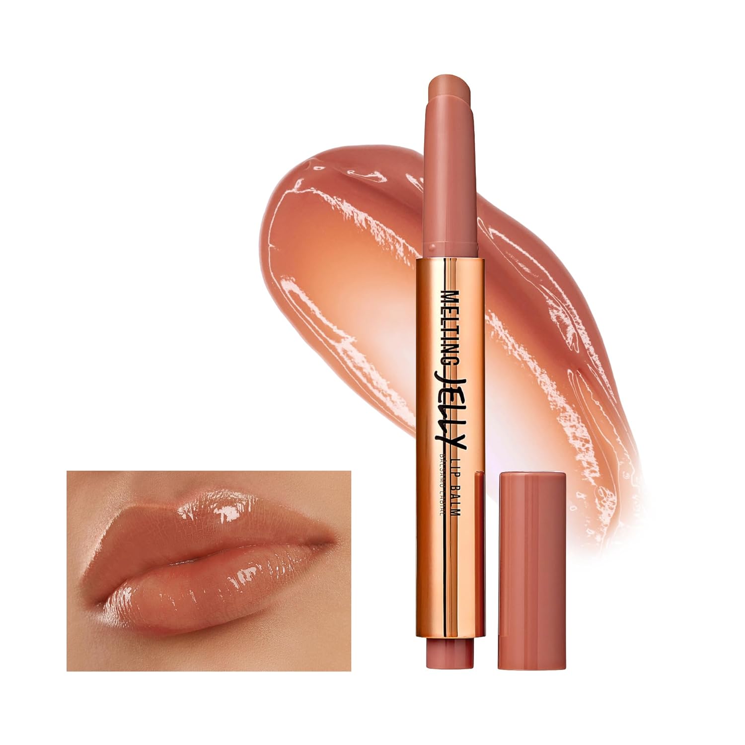 KISS NEW YORK Professional Melting Jelly Lip Balm, High Shine & Moisturizing Lip Stick, Long Lasting, Plumping Effect Look, Non-Sticky & Not Cakey, Easy Application & Natural Coverage (Coconut) KISS NEW YORK Professional Melting Jelly Lip Balm, High Shine & Moisturizing Lip Stick, Long Lasting, Plumping Effect Look, Non-Sticky & Not Cakey, Easy Application & Natural Coverage (Coconut)