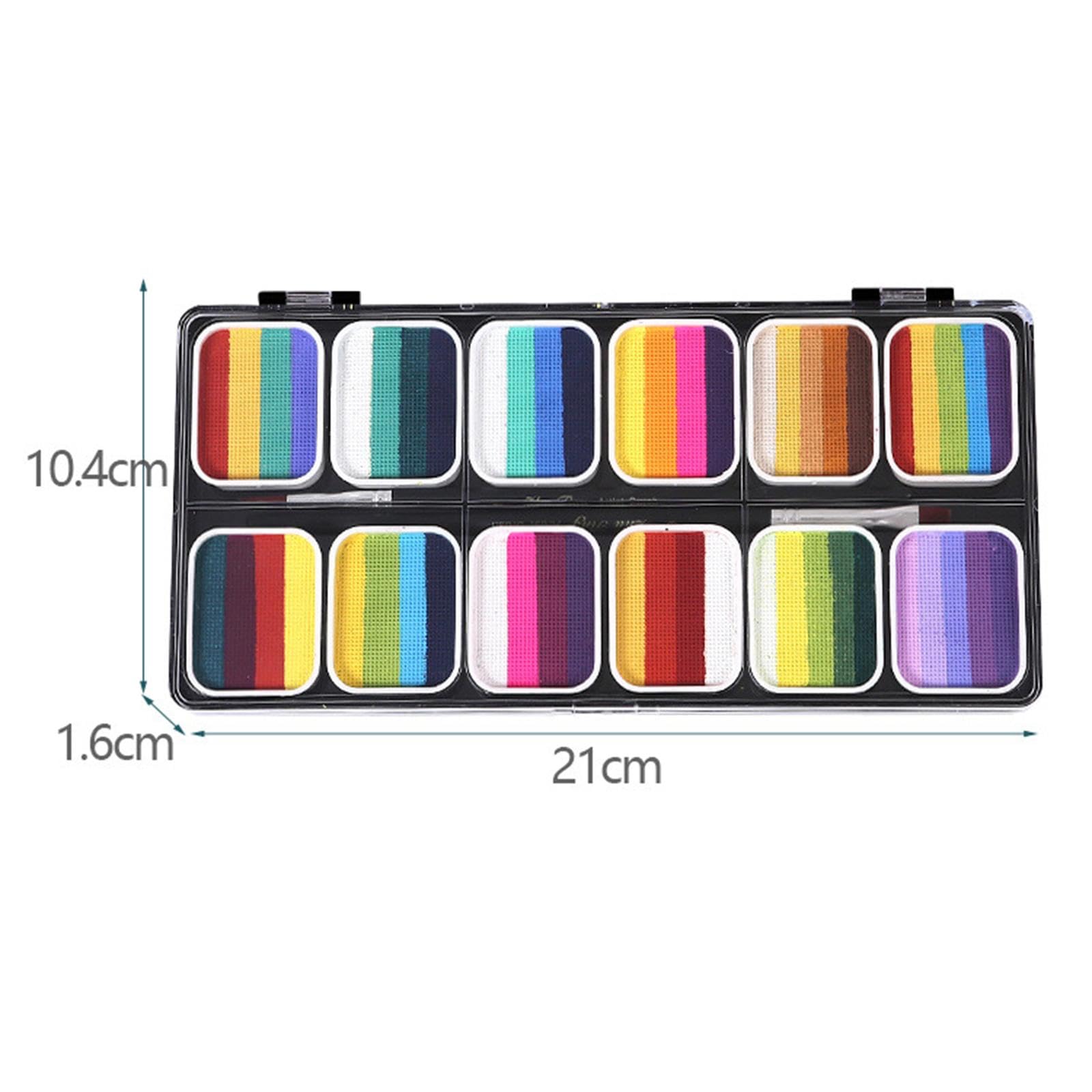 Schminkpalette für Gesicht Und Körper, Wasserlösliche Pigmente, Leuchtende Farben für Kinder Und Erwachsene, Ideal für Kostüme, Cosplay, Bühnenauftrit, Stil b