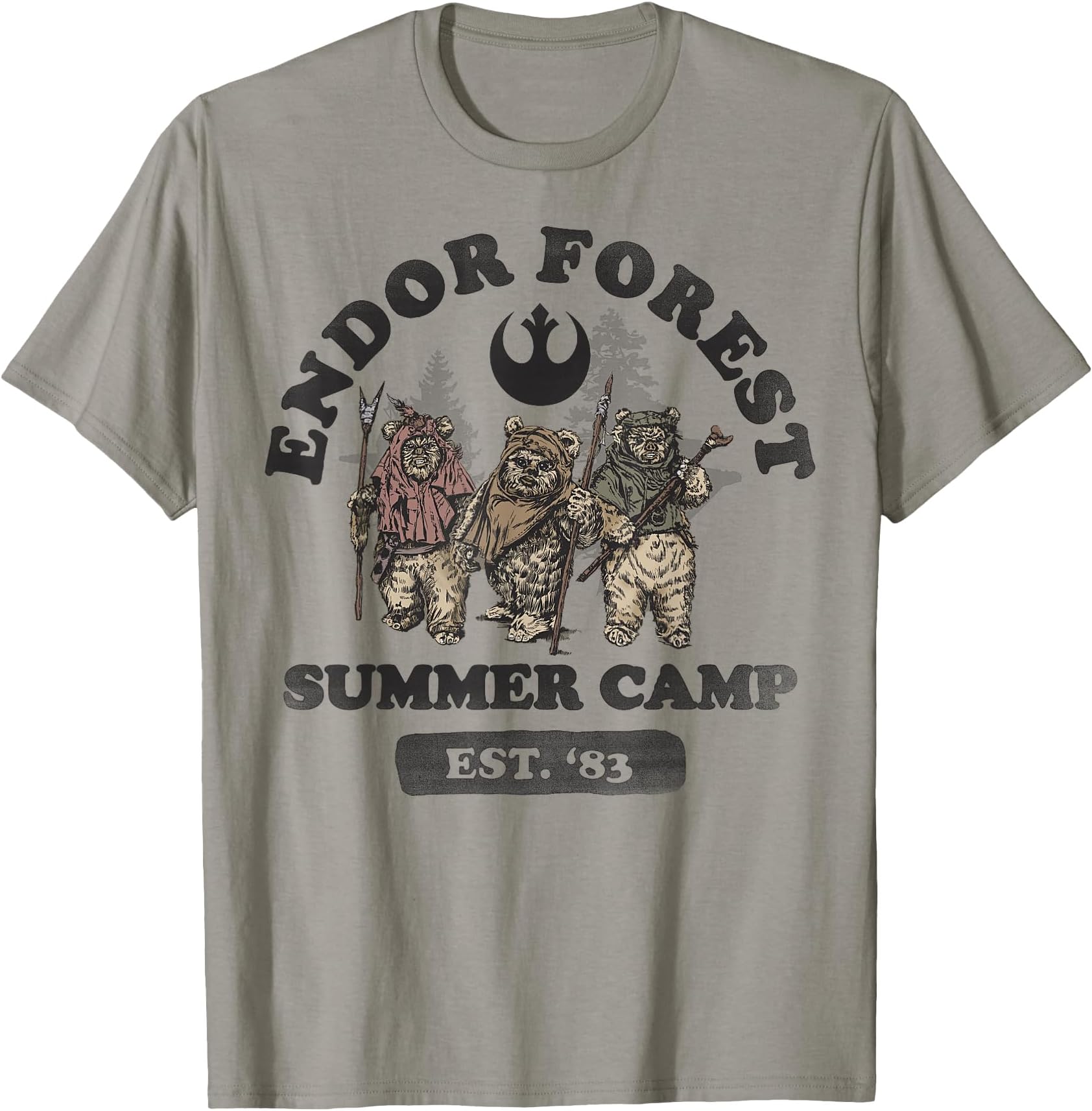 Star Wars Endor Forest Summer Camp Ewok Trio Portrait T-Shirt
