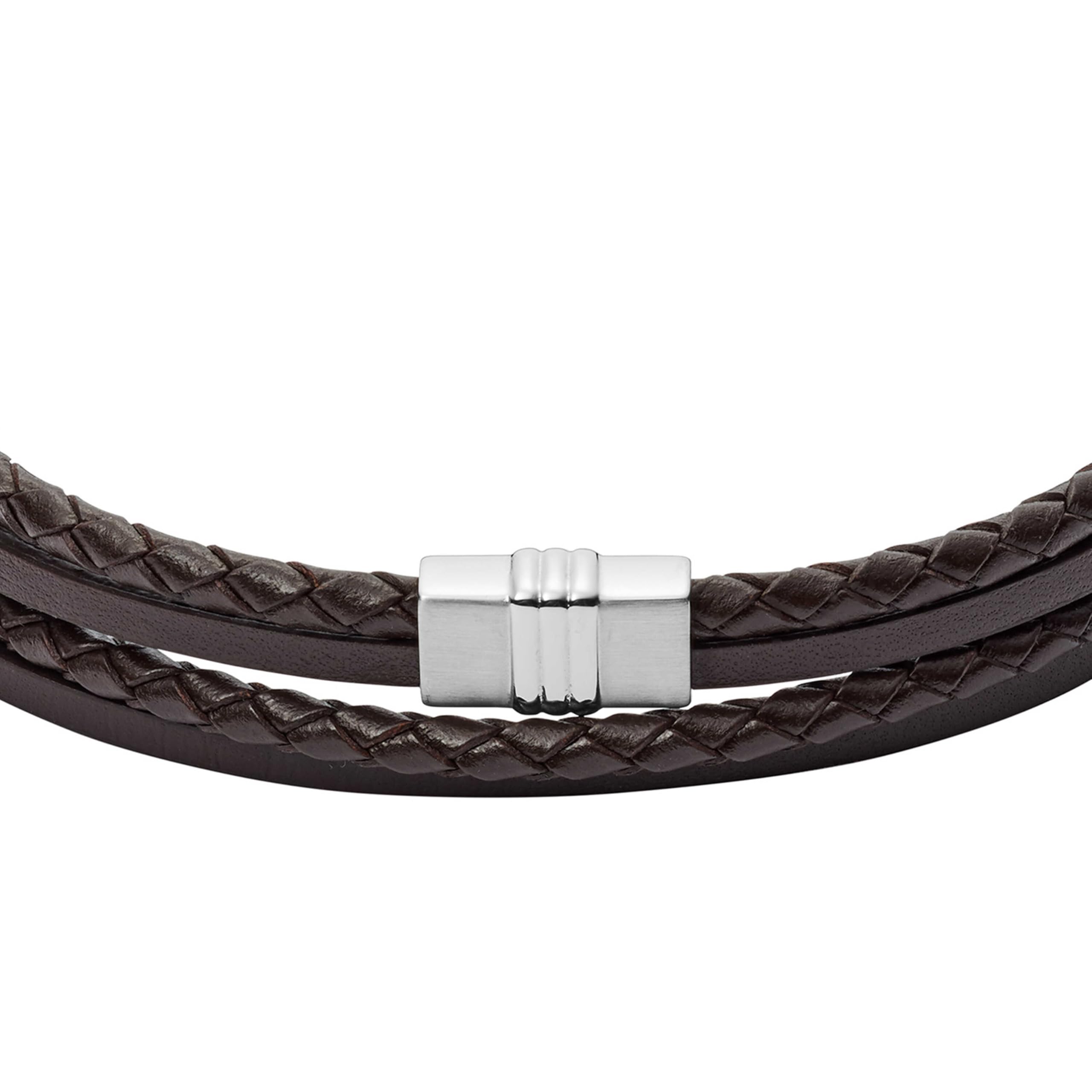 FOSSIL Bracelet en cuir pour homme avec fermeture magnétique