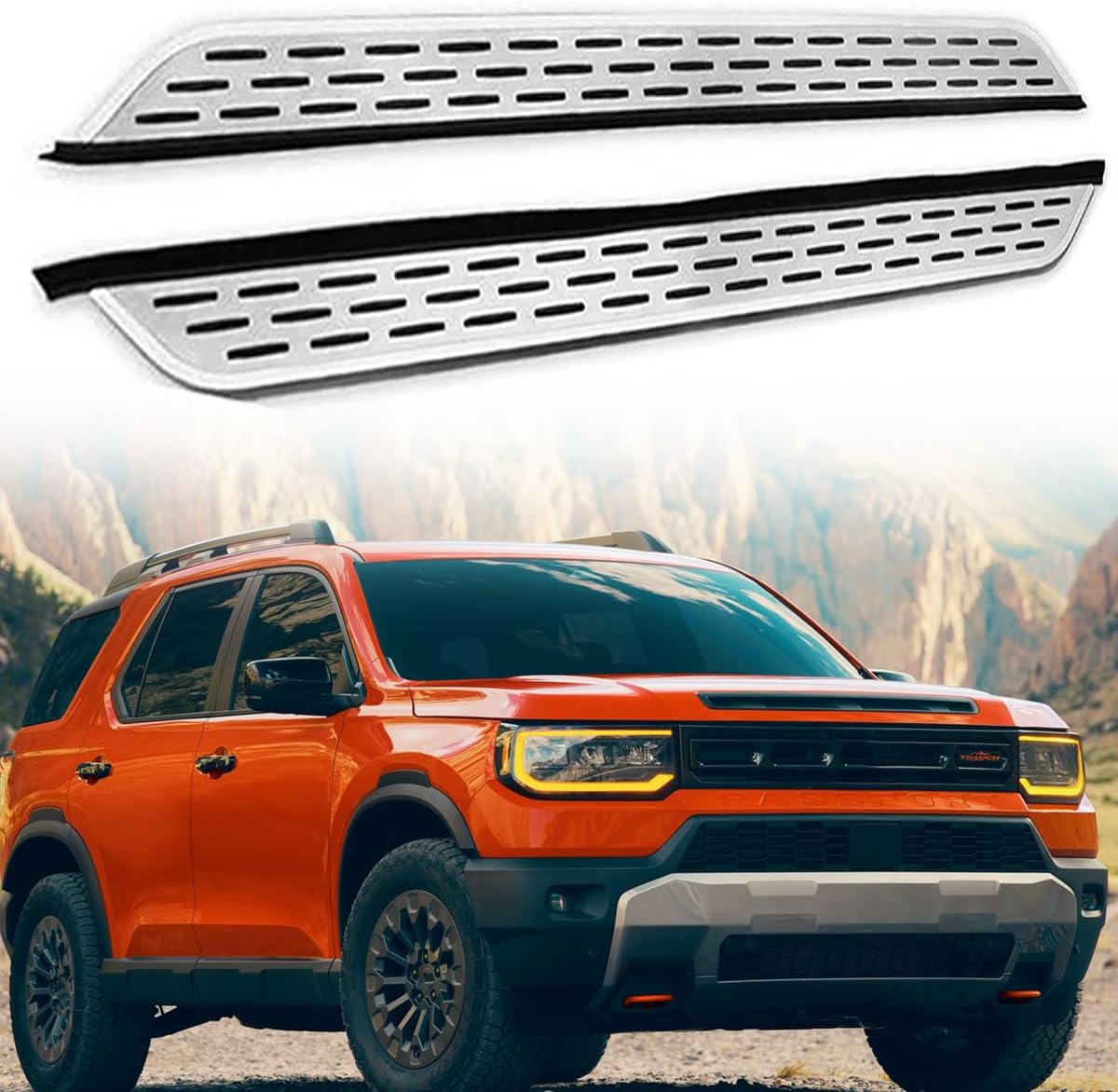 2Pcs Running Board Side Step Pedals Nerf Bar Fits for Honda Passport 2026