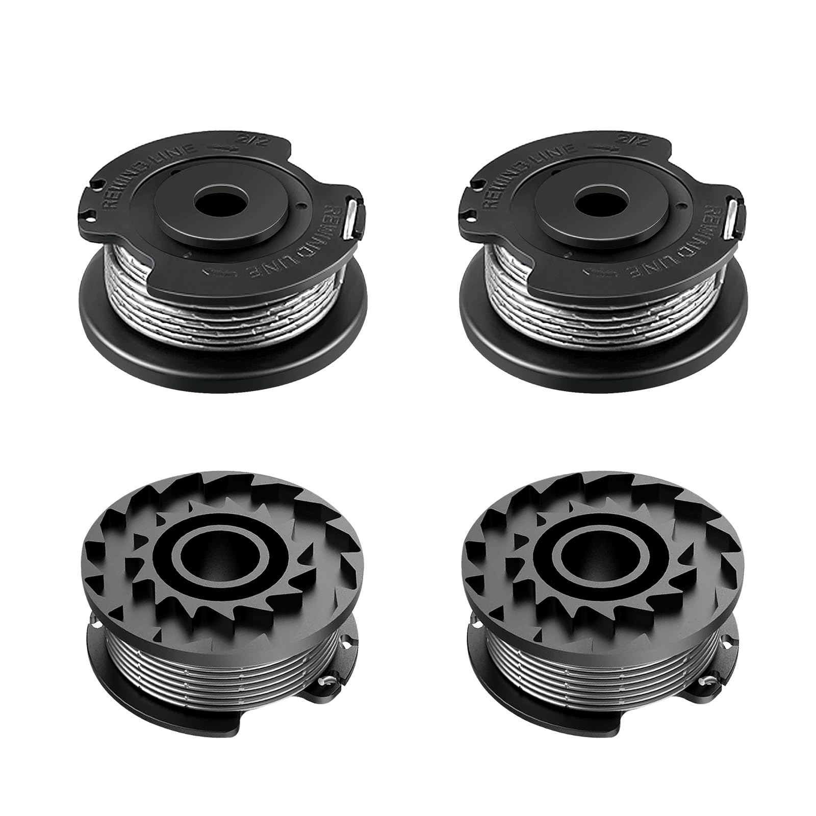 Chiholen 4 Spool(F016800569) Strimmer Spool Compatible With F016800569 F016800385,Replacement Strimmer Wire For Bosch Easygrasscut 18/18-230/18-26/18-260/23/26/18V-230/18V-26/18V-260,Art 23Sl/26Sl/2300/23-28(4 Spool)