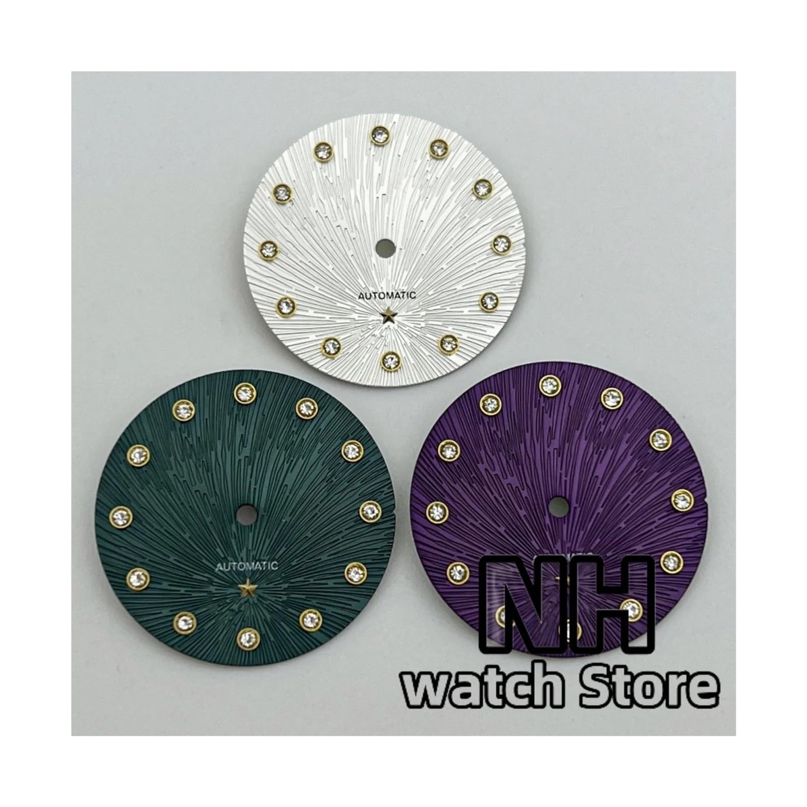 1 Uds. Esfera de diamante Star MOP de 24,5mm for reloj de mujer NH05