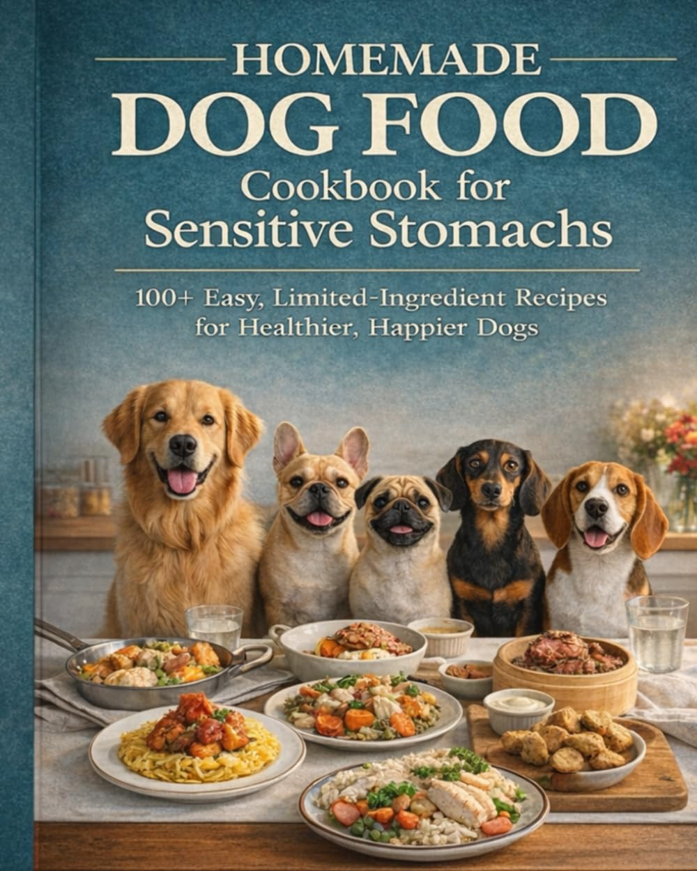 Homemade Dog Food Cookbook for Sensitive Stomachs: 100+ Easy, Limited-Ingredient Recipes for Healthier, Happier Dogs
