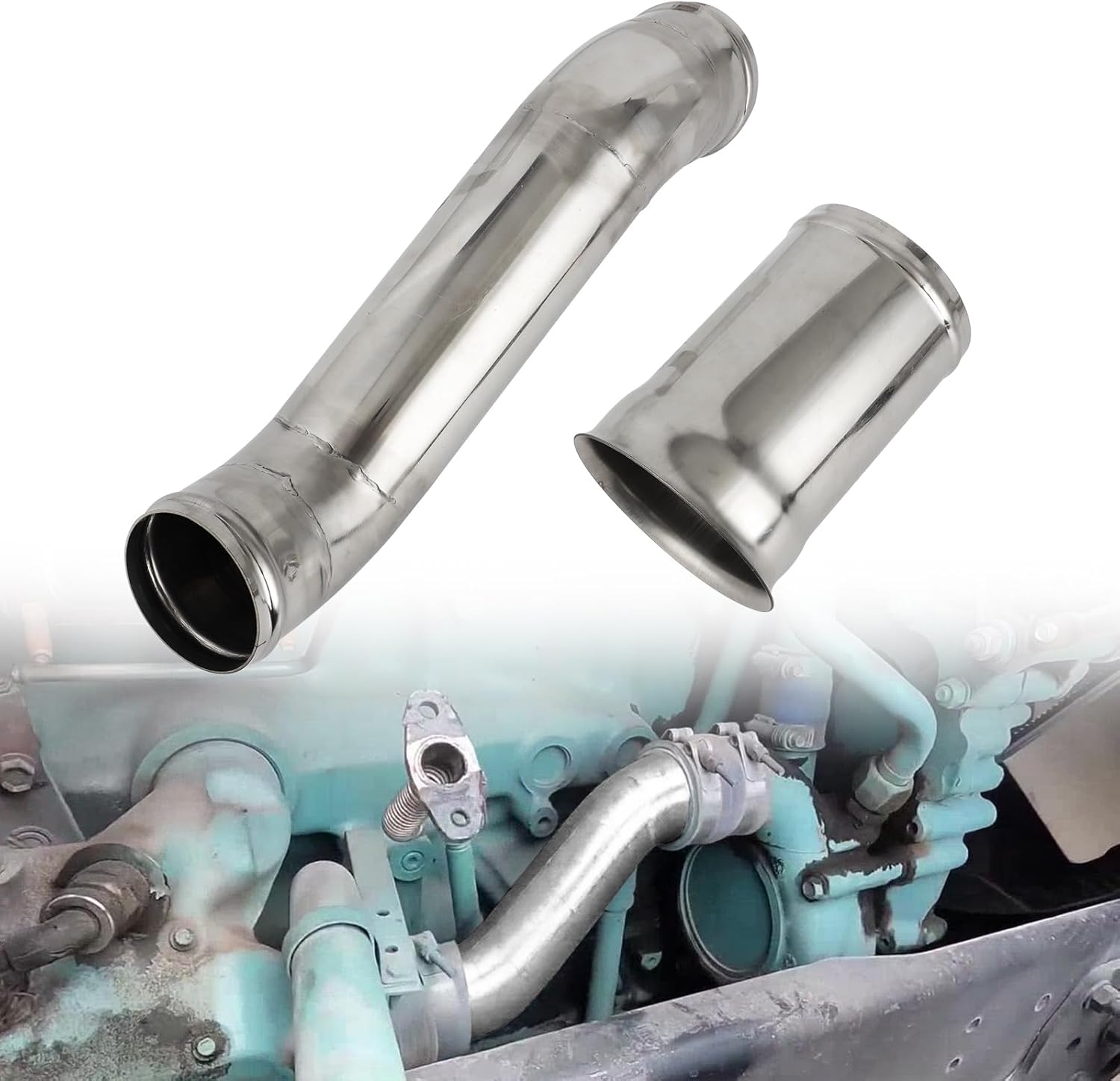 AUTOVIC Coolant Pipe Kit for Detroit Engine 14L Replace for 23505899 Silver