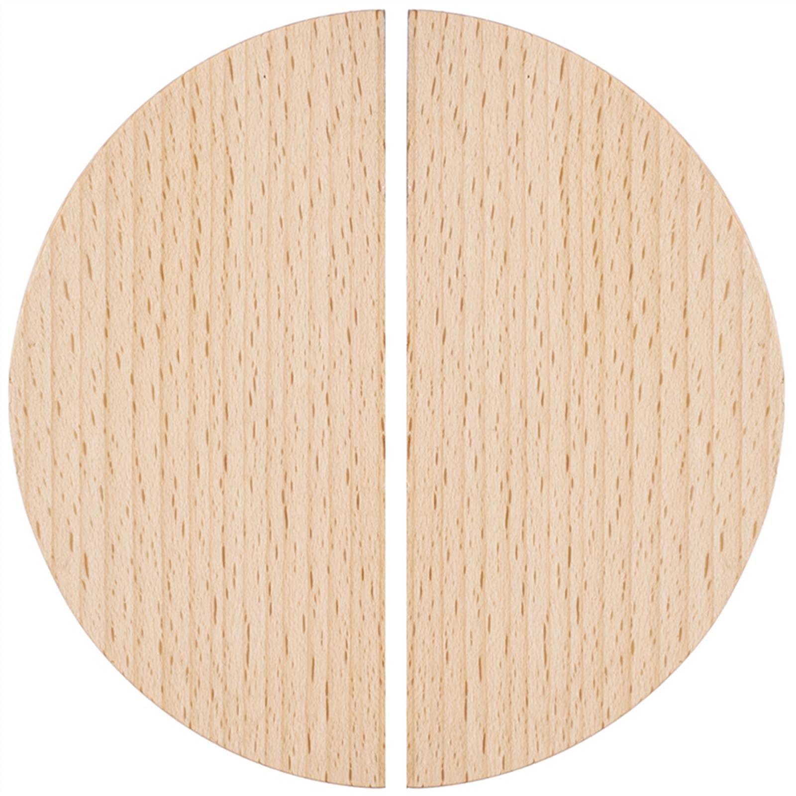 Pomello in legno a forma di semicerchio per cassetti, maniglie per mobili in noce, ferramenta per mobili semplici, 1 pezzo (W 0337 64 mm frassino)