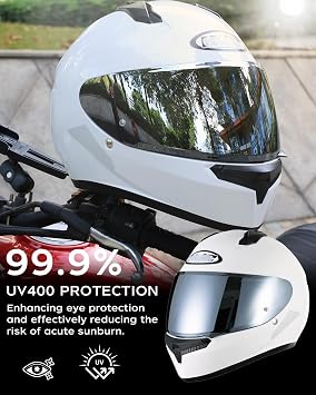 Soman C10 / i70 Visor Replacement HJ-34P - Fits Helmets with HJ-34P Hinge (C10 / C10F / i70) Polarized Tinted Face Shield Anti-Scratch UV Aftermarket (Silver)