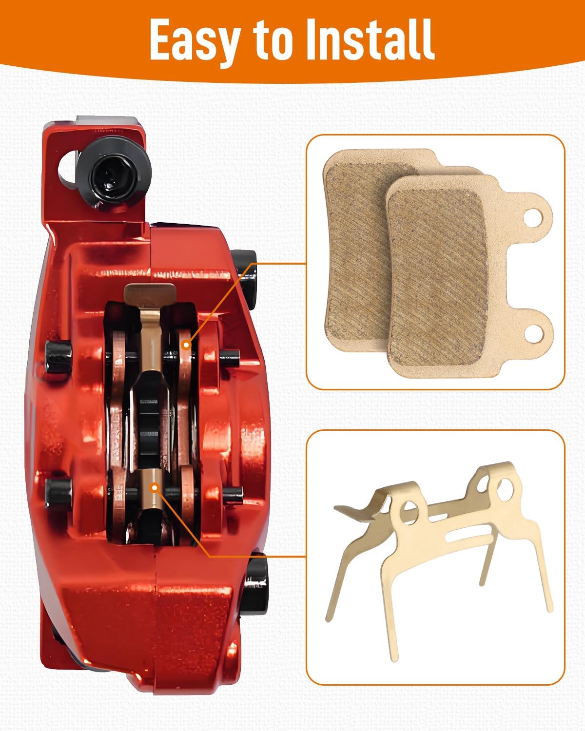 Fit for Ridstar Q20 / Q20 Mini / Q20 Pro / MN26 / H20 Pro / DC26 E-Bike Brake Pads Front & Rear Replacement