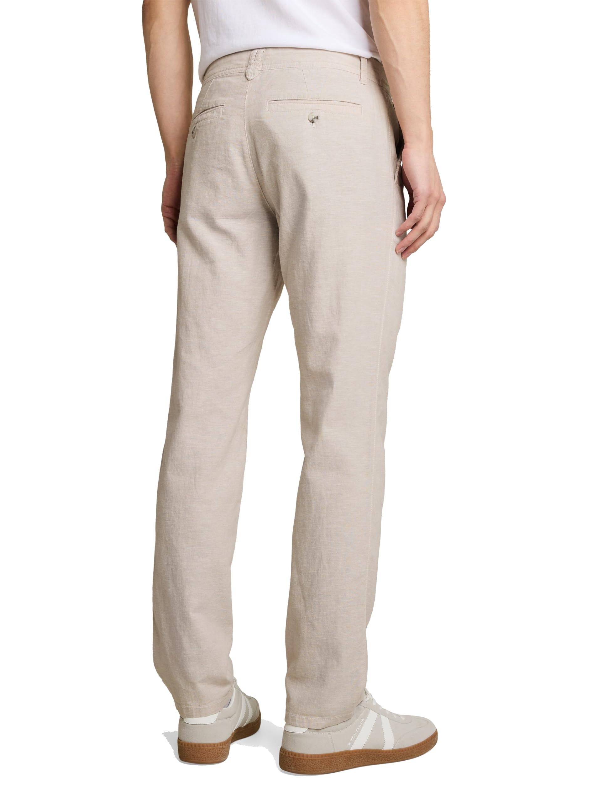 TOM TAILOR Herren TTREGULAR Chino Hose mit Leinenanteil 1051618
