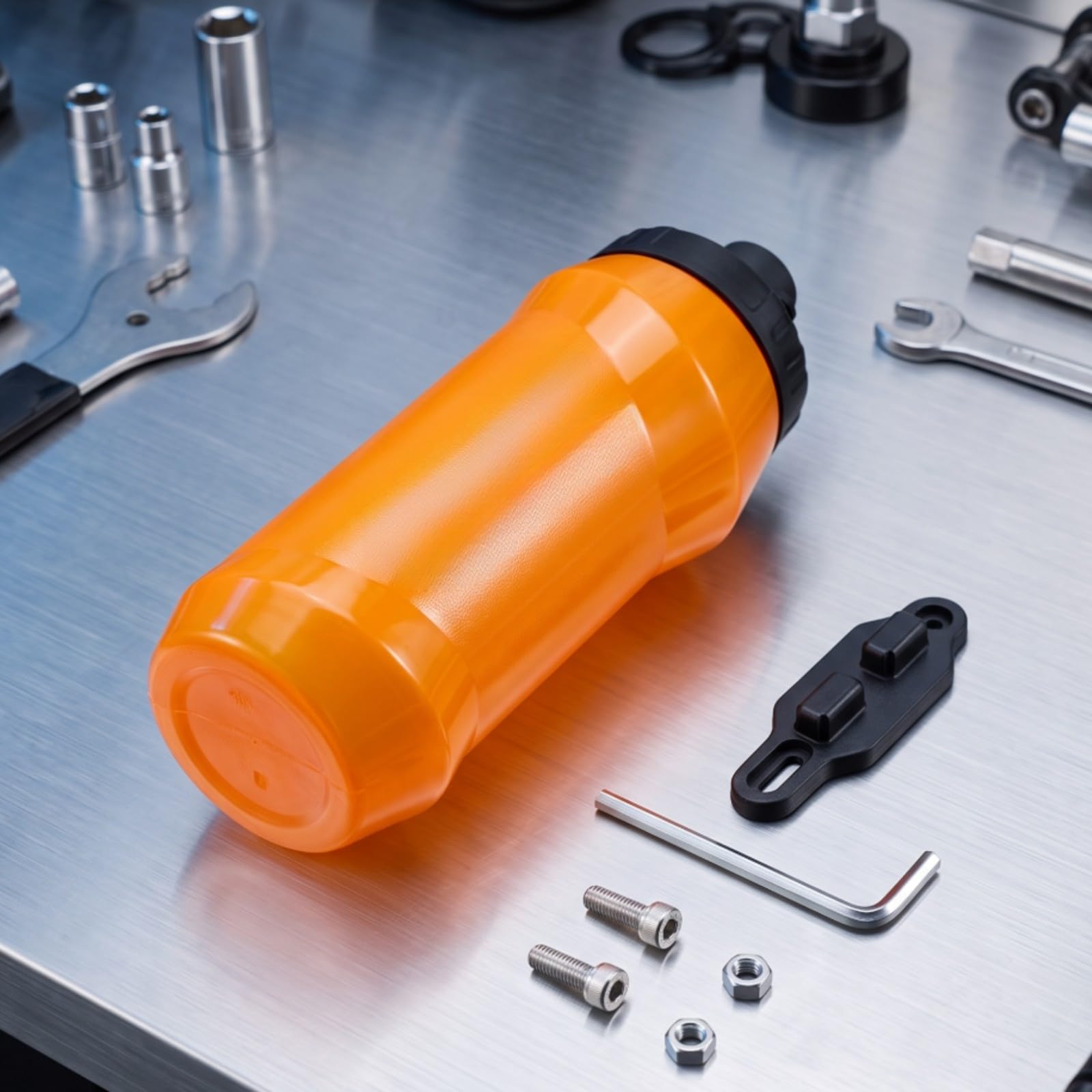 Botella Agua para Bicicleta con Base | Sin, No perjudicial, Botella Agua, para Ciclismo, Negro, 600ML