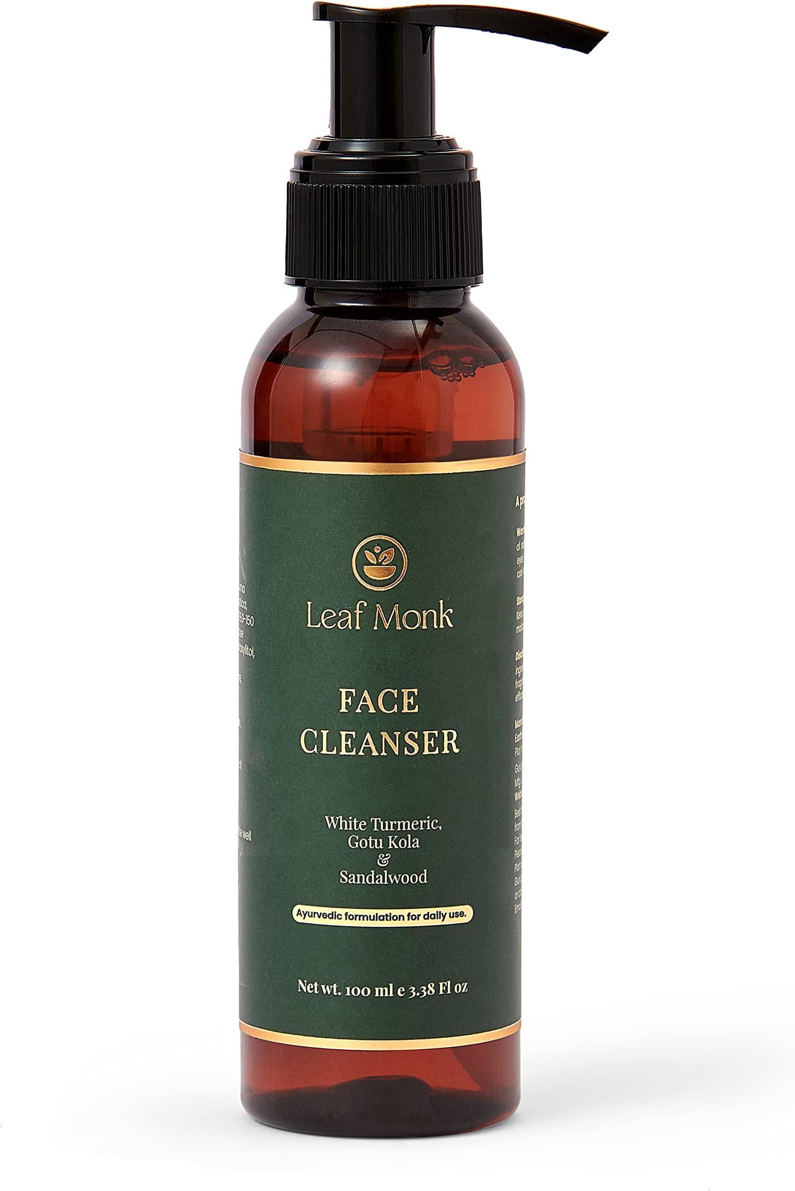 Aryuvedic Face Cleanser - Helps In Radiant Glow & Calming Inflamed Skin - With White Turmeric - Gotu Kola & Sandalwood - For Sensitive, Dull & Acne Prone Skin - 100 ML