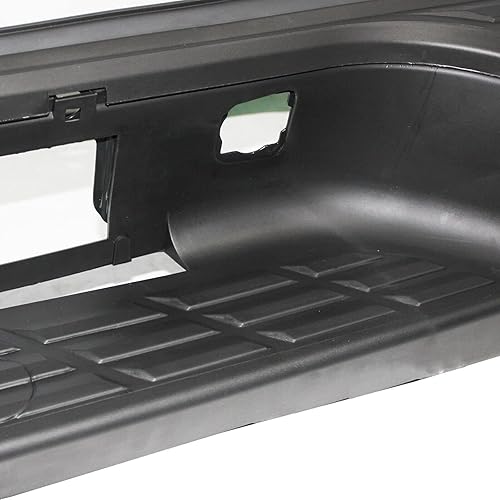 Miniatura 4 de Parachoques trasero negro de acero sin orificios de sensor con almohadillas laterales para Chevy Silverado GMC Sierra 1500 2007-2013