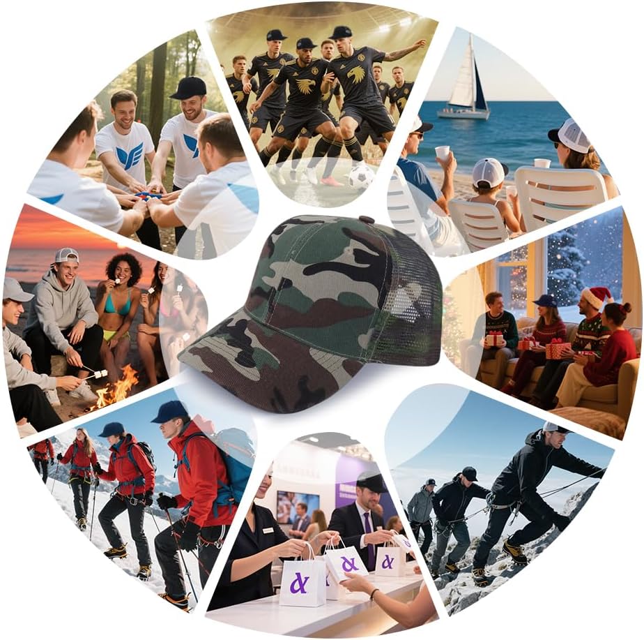 ZH 24 Pack Blank Mesh Trucker Hats, Bulk Baseball Caps Adjustable for Men and Women, Wholesale Plain Snapback Caps - Image 7