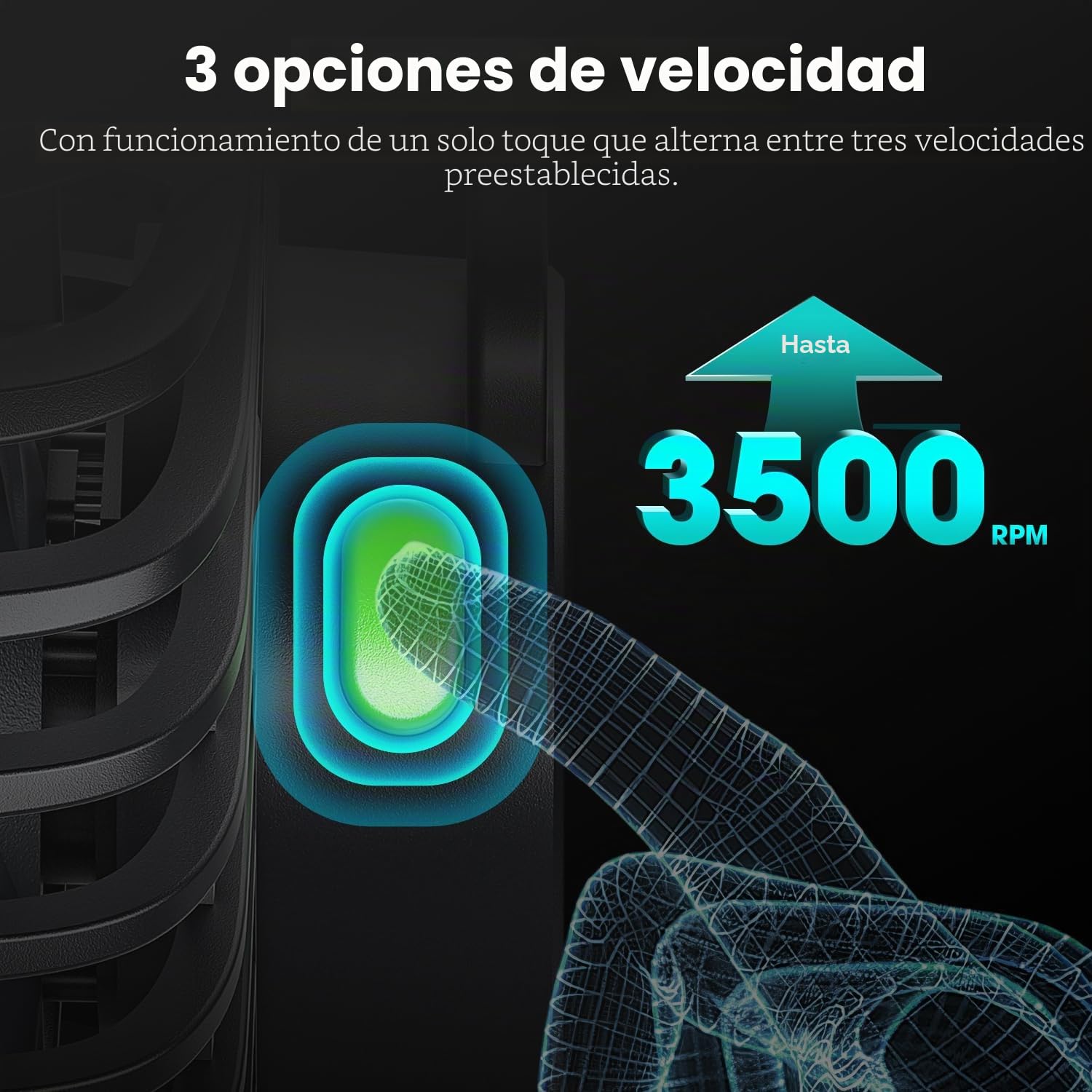 VIVOSUN AeroWave D4 Ventilador Grow de Pinza 10 cm con Gancho, 3 Velocidades, Flujo de Aire Potente y Silencioso, Ángulo Ajustable para Hidroponía y Refrigeración, Pack de 1