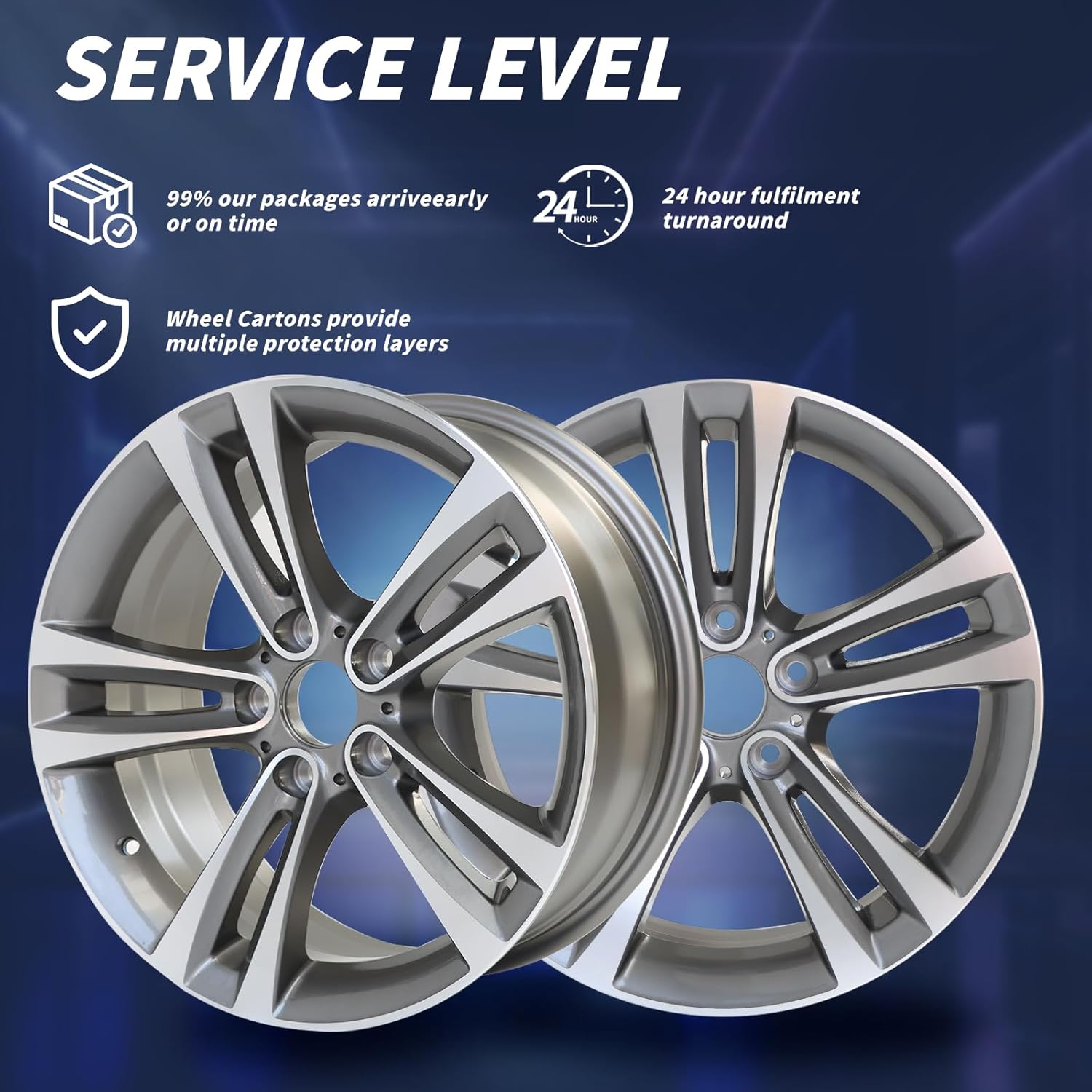 18" X 8" Wheel Rim Fits for BMW 3 Series 4 Series OEM Design Wheel 18" 18x8 Machined Grey 2012-2020 Single Replacement Rim