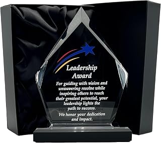 Honor Success in Style with one of Our Various Premium 7.25" Acrylic Trophy Awards Each Featuring a Distinct Sentiment Perfect for Honoring Those who Truly Stand Out