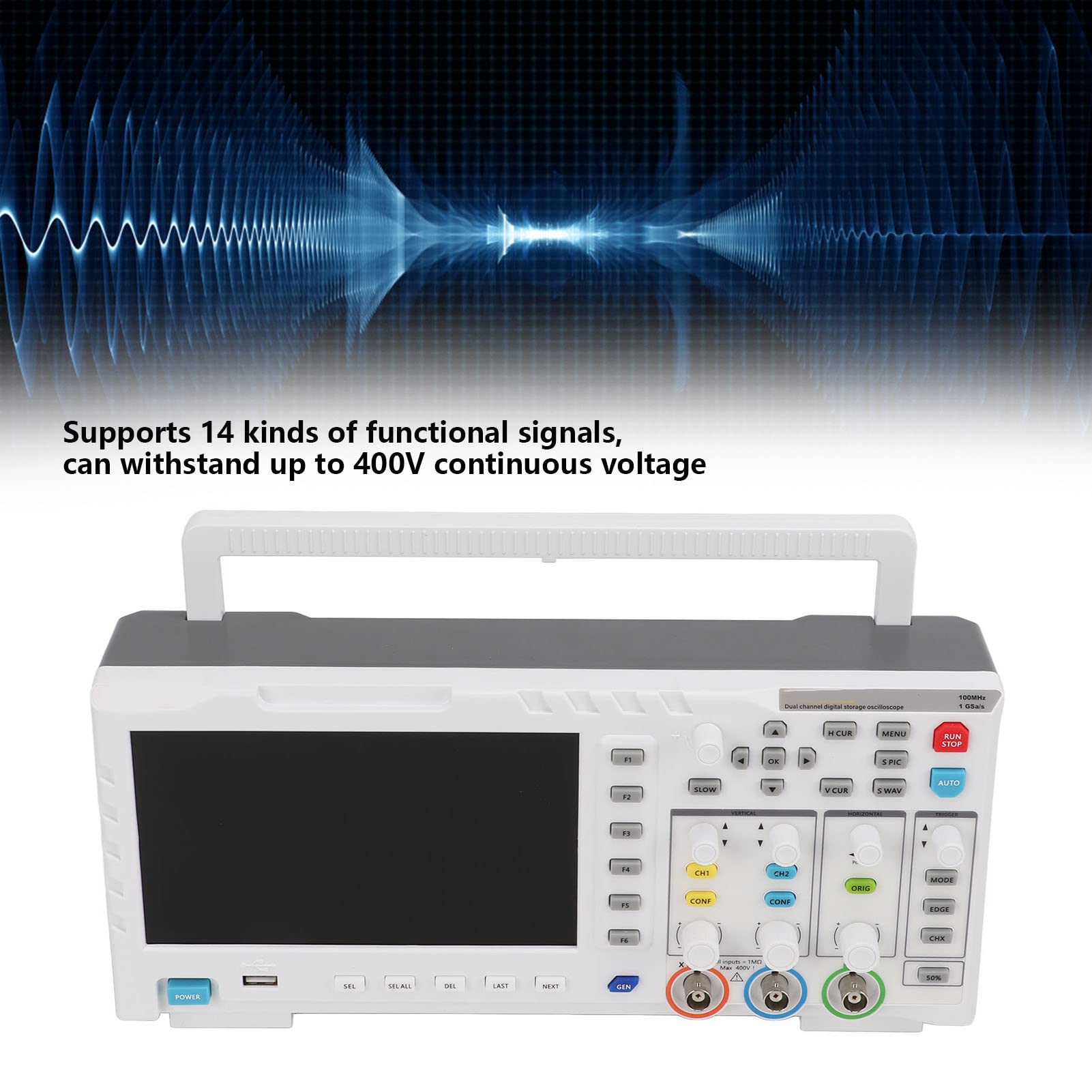 Marhynchus Generador de Señal DDS, Espacio de Almacenamiento de 1 GB, Pantalla LCD, Multifunción, una Clave Automática, Función de Visualización FFT, Generador de Señal de Osciloscopio de