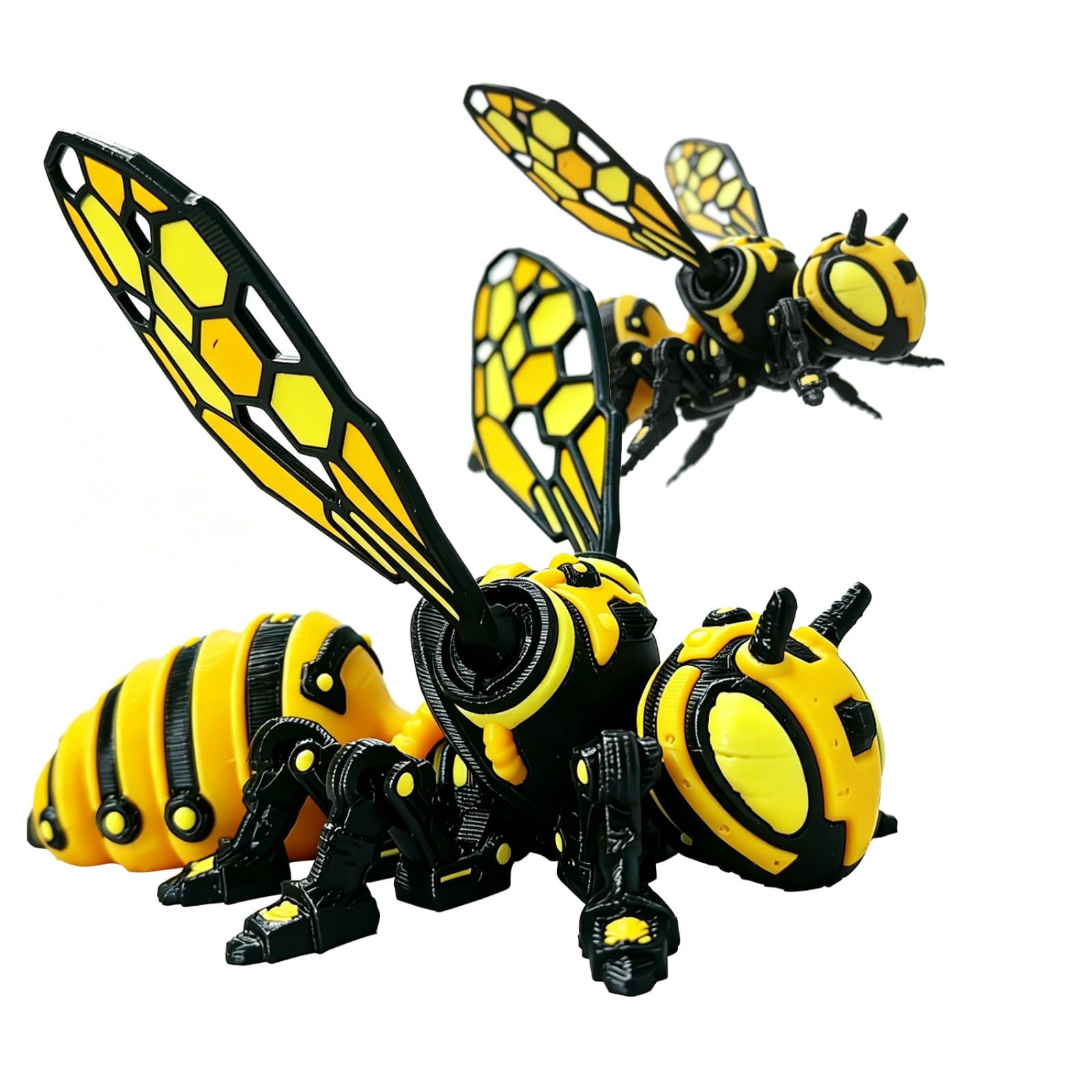 3d Printed Animals, 3d Printed Mech Bee Fidget Toy – Movable Joints Mini Animals Fidget Toy, Stress Relief Fidget Toy For Adults And Kids, Great For Home & Office Decoration