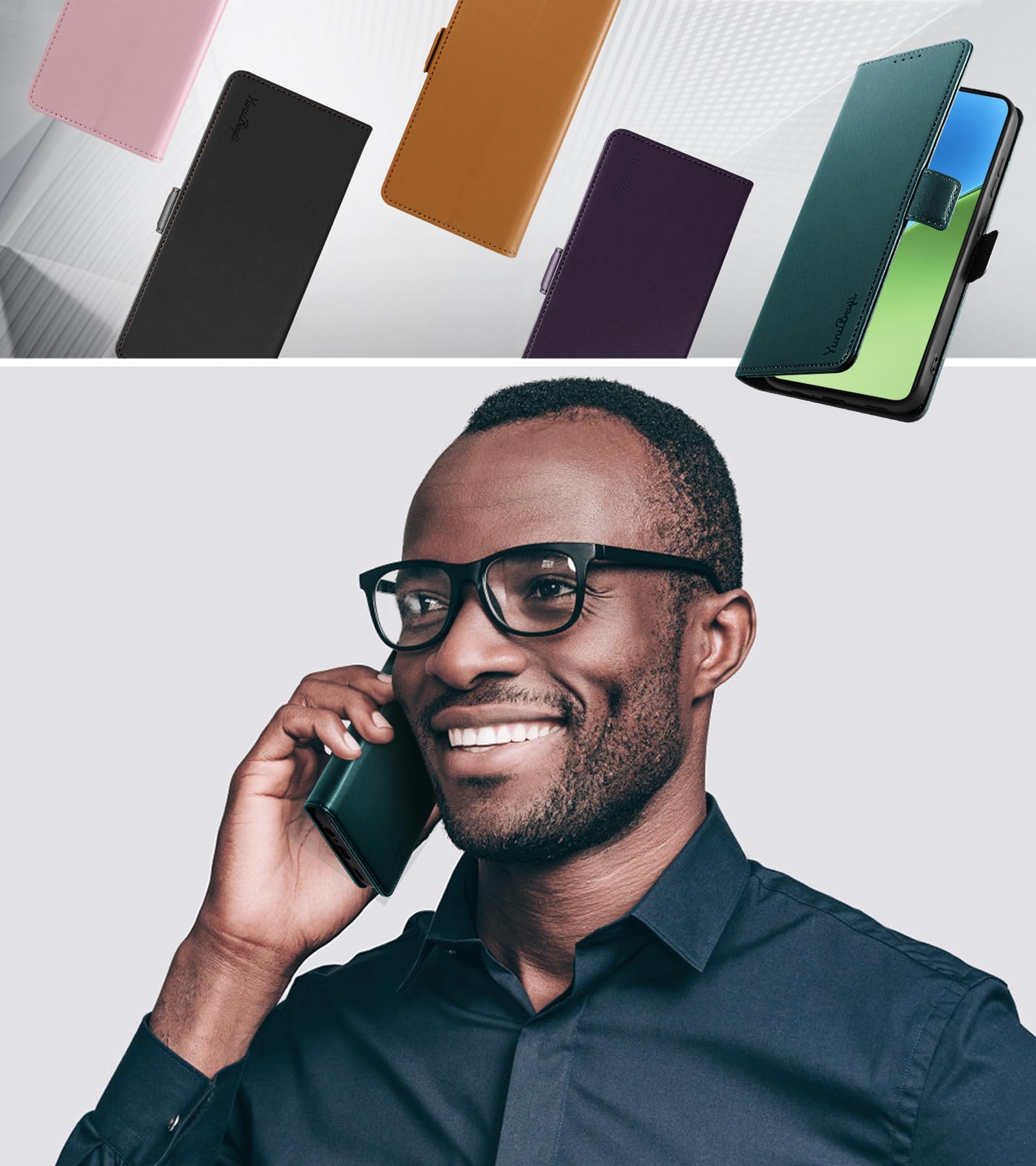 Custodia Portafoglio CaseMe In Pelle Sintetica Con Slot Carte E Magnete Per IPhone Samsung Google - Foto 5